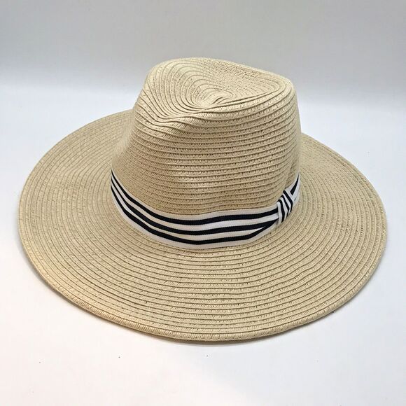 Bass Wide Brim Sun Hat Women OSFM Paper Straw Packable Floppy Beach Headwear - Picture 6 of 13